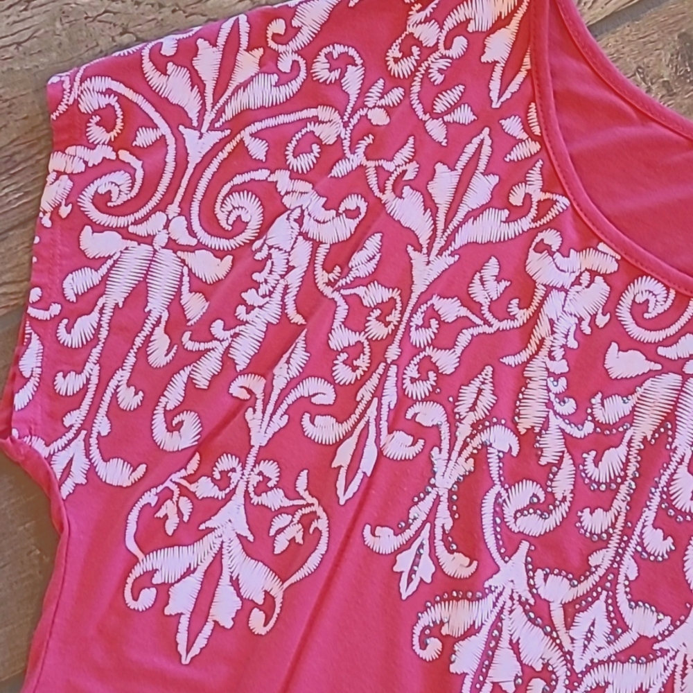 Pink Coral Sequins Top - Picture 3 of 5